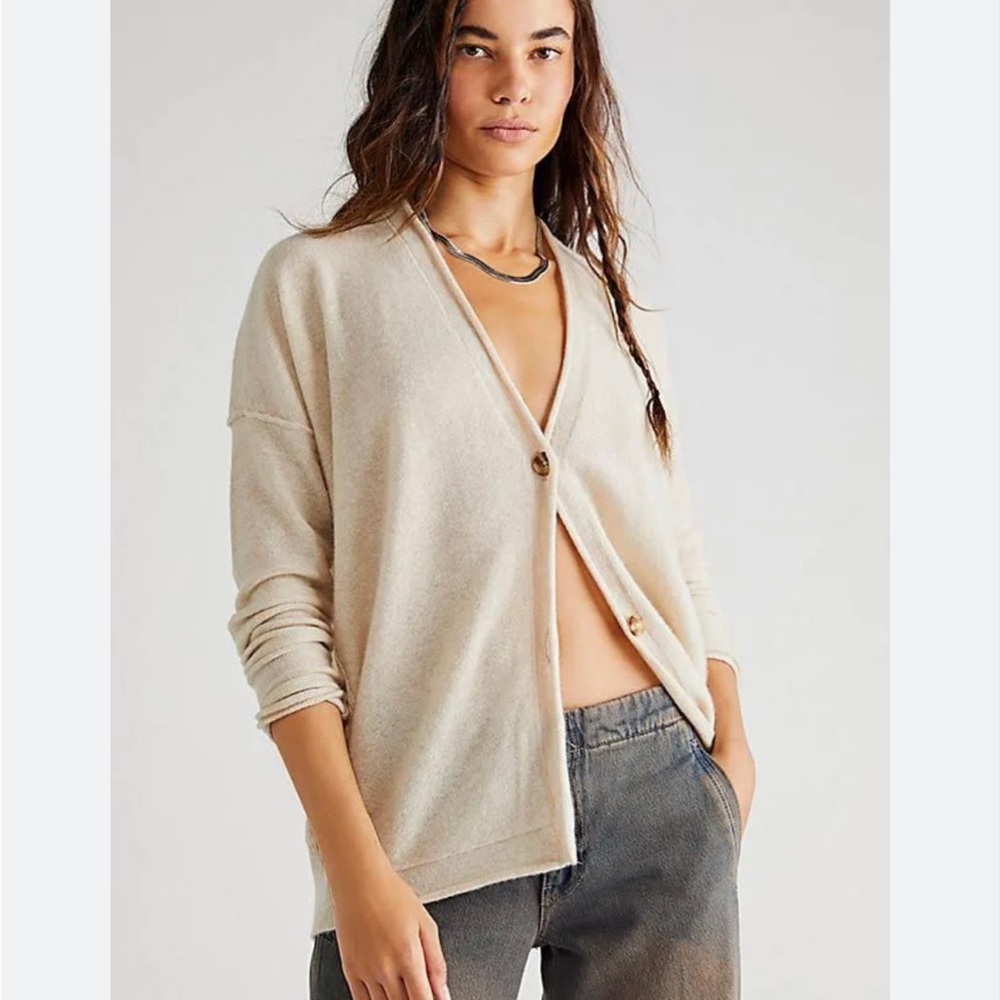 NWT 100% Cashmere Free People Cardigan Sweater Size X-Small